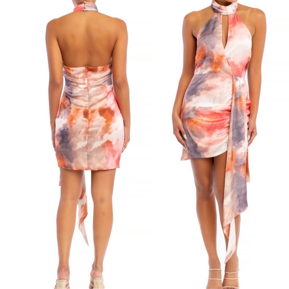 Red and white tie dye dress NWT 3 sizes available